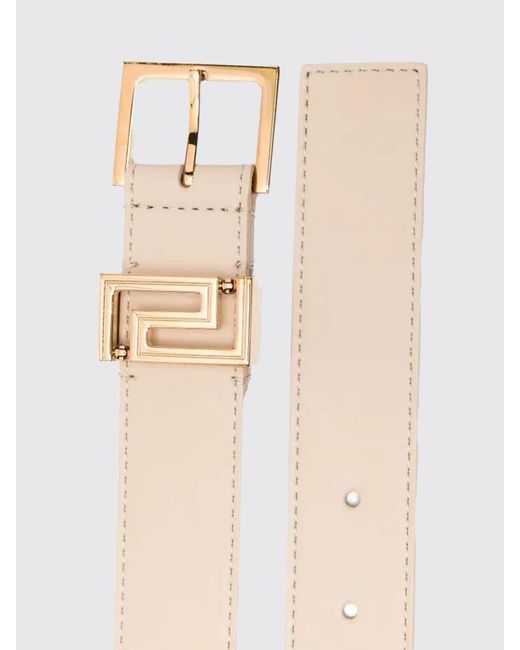 Versace Natural Greca Calf Leather Belt
