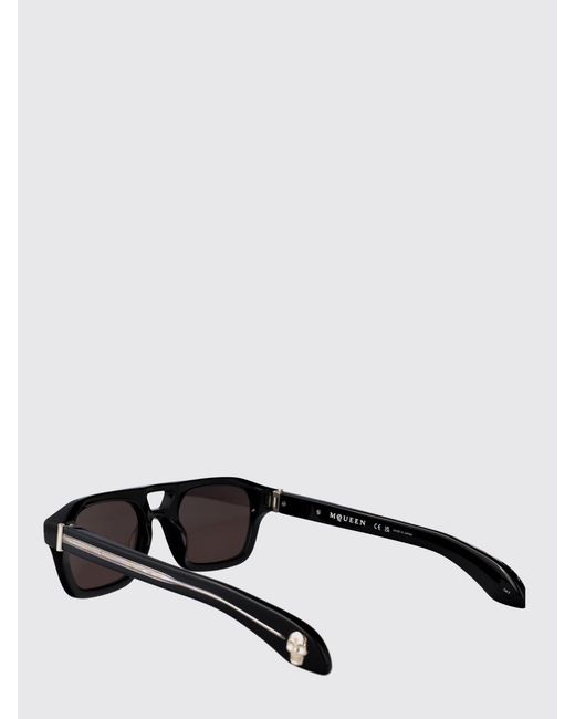 McQueen White Am0505S Acetate Sunglasses