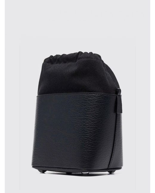 Maison Margiela Black 5Ac Mini Grained Leather Bucket Bag