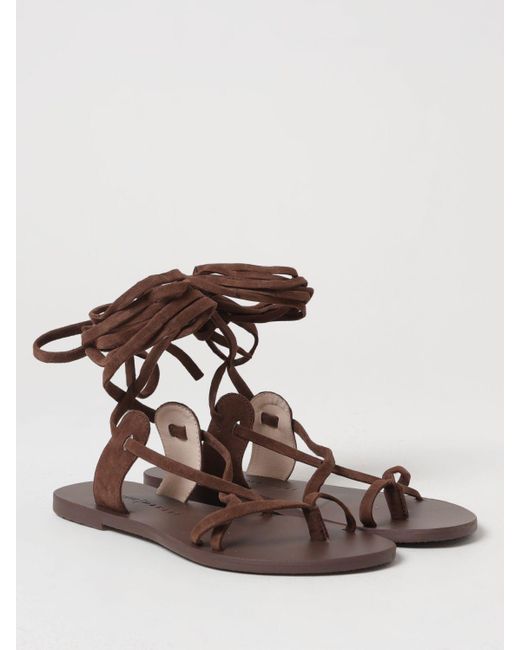 Manebí Brown Flache sandalen