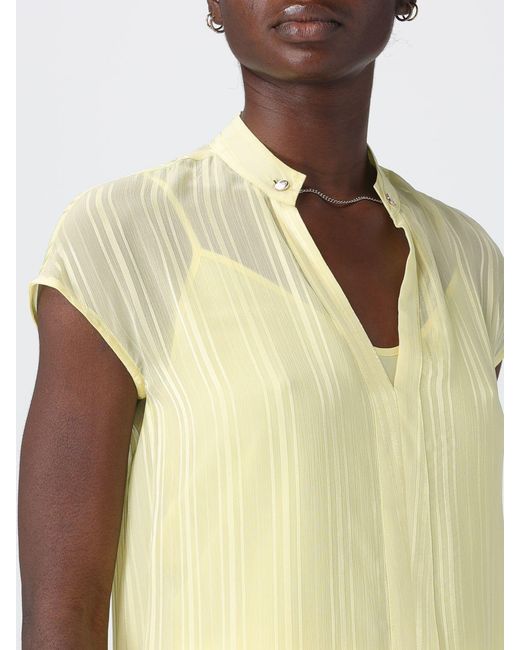 Liu Jo Natural Viscose Blouse With Jewel Detail