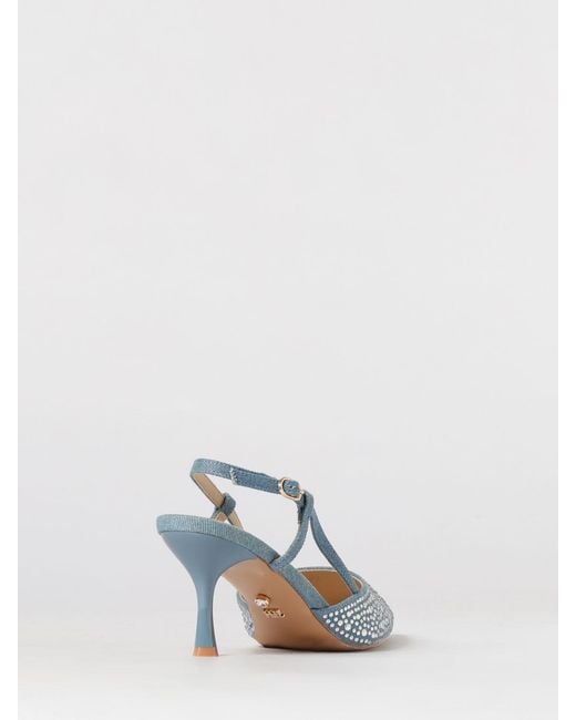 Twentyfourhaitch White San Francisco Satin Slingbacks With Rhinestones