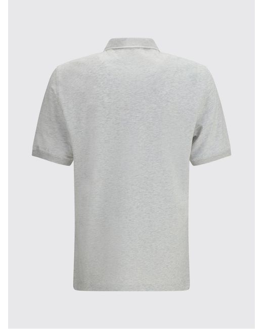 Brunello Cucinelli Gray Cotton Polo Shirt for men