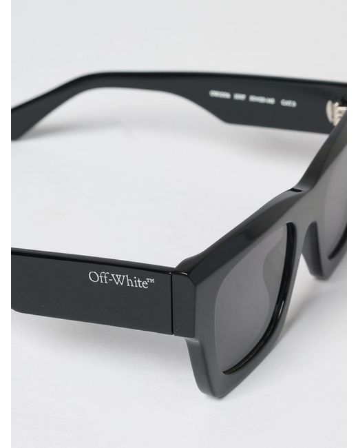 Off-White c/o Virgil Abloh White Davie Rectangular Acetate Sunglasses With Printed Logo for men