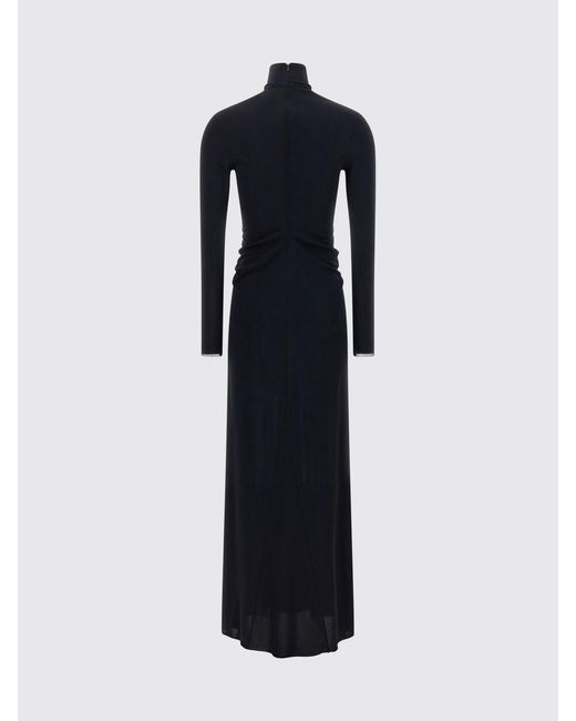 Fabiana Filippi Blue Turtleneck Long Dress