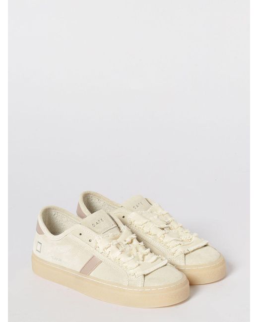 Date Natural Leather Tender Bow Sneakers