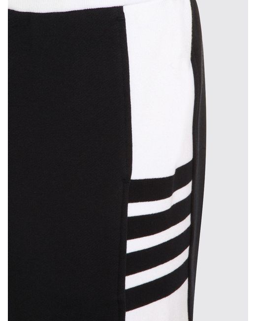 Thom Browne Black Cotton Jogging Pants