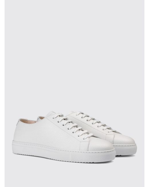 Sneakers in pelle a grana di Doucal's in White da Uomo