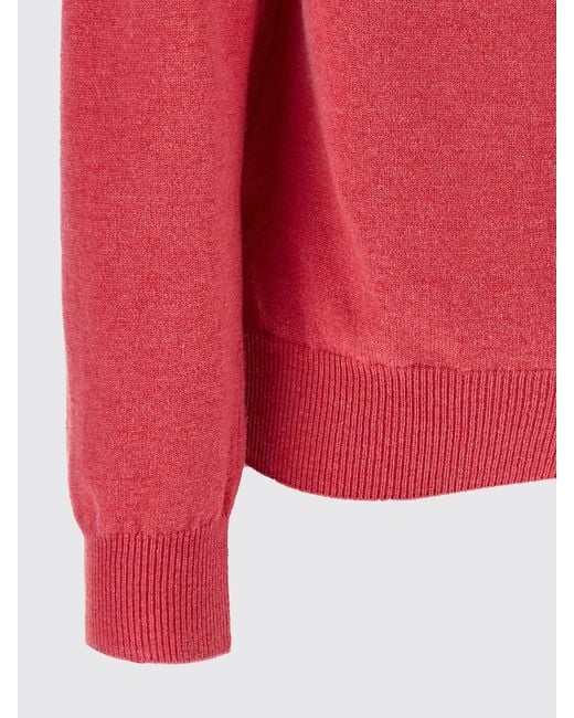 COMME DES GARÇONS PLAY Red Comme Des Gar&Ccedil	Ons Play V-Neck Wool Cardigan With Heart Logo Patch