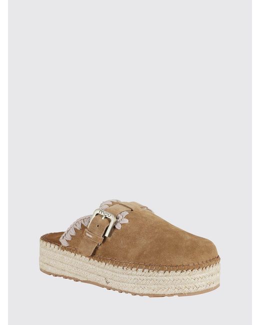 Mou Multicolor Jute Suede Clogs