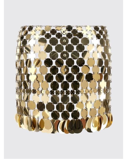 Rabanne Metallic Sequin Mini Skirt