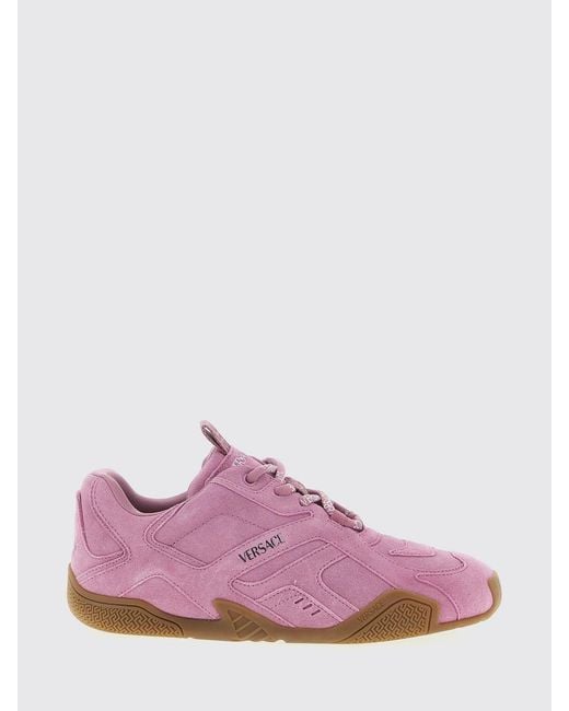 Versace Pink Galaxia Sneakers Aus Wildleder