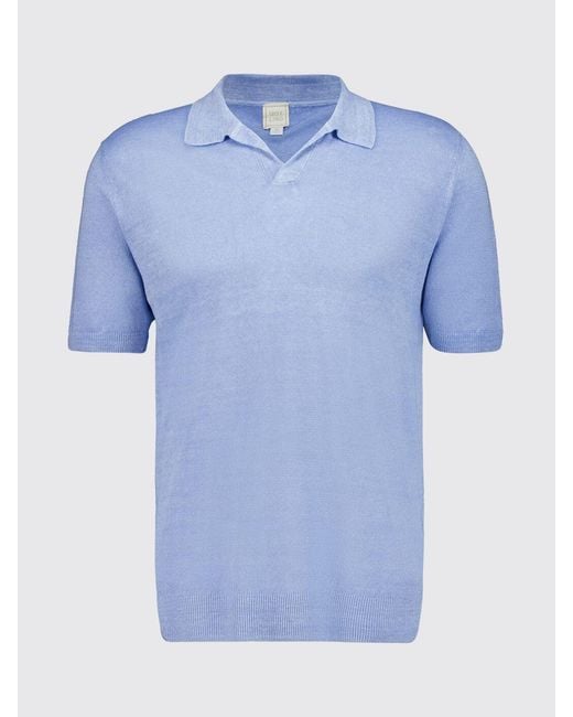 120% Lino Blue T-Shirt for men