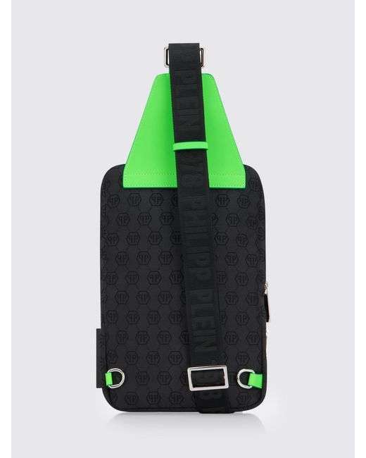 Philipp Plein Green Cross Body Bag Jacquard Monogram for men