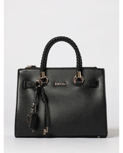 Liu Jo Black Manh Grained Synthetic Leather Bag