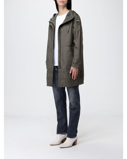 Blauer Gray Nylon Raincoat With Hood