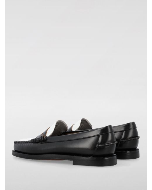 Sebago White Classic Dan Bicolor Leather Loafers