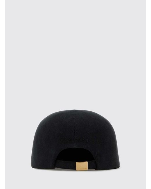 Balenciaga Black Cotton Twill Baseball Cap With Embroidered Logo