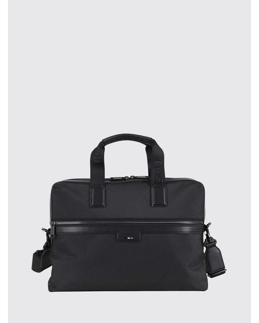 Boss Black Nylon Laptop Bag for men