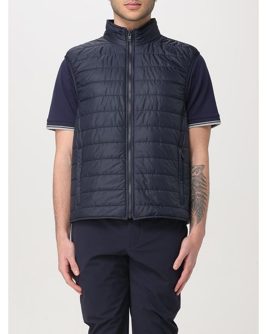 Fay Blue Quilted Nylon Vest for men