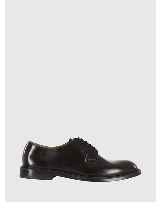 Doucal's White Brushed Leather Derby for men
