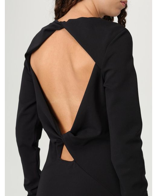 Emporio Armani Women's Black Knot-Back Long-Sleeved Day Dress -  www.disolcolor.com