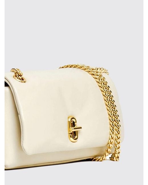 Marc Jacobs Natural The Scene Leather Crossbody Bag With Chain Strap And Turn-Lock
