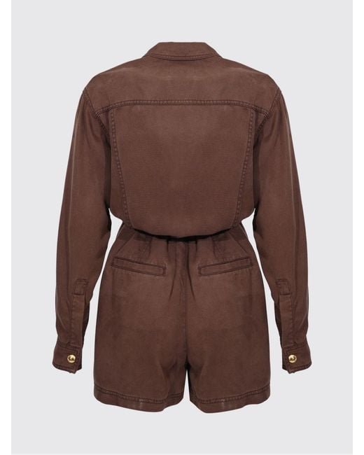 Elisabetta Franchi Brown Lyocell Jumpsuit