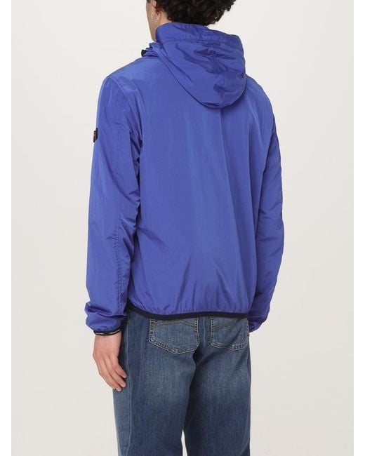 Peuterey Blue Lightweight Hooded Windbreaker Jacket for men