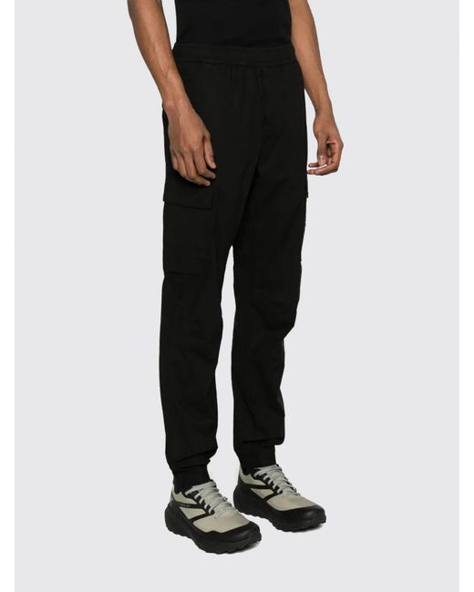 Stone Island Black Cargo Pants for men