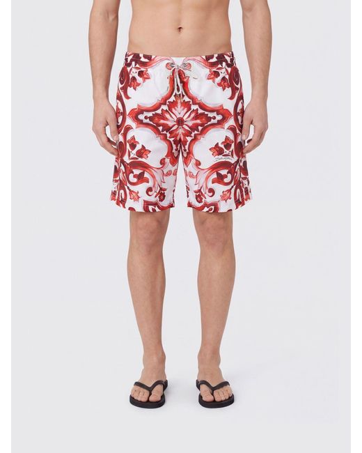 Dolce & Gabbana Red Dolce &Amp Gabbana Swimsuit for men