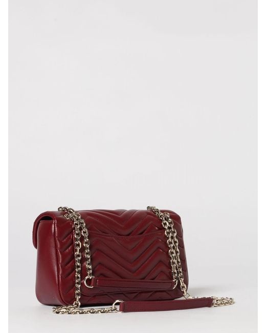 Gucci Red Gg Marmont Medium Shoulder Bag