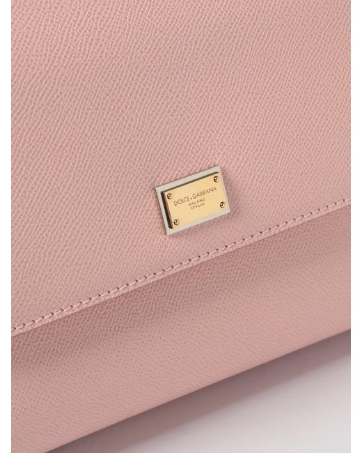 Dolce & Gabbana Pink Dolce &Amp Gabbana Sicily Dauphine Leather Bag