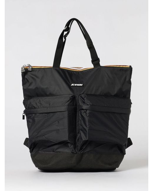 K-Way Black Noam Ripstop Nylon Bag for men