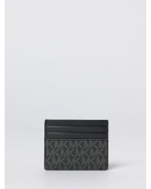 Portacarte Di Credito Greyson Tall Card di Michael Kors in White da Uomo