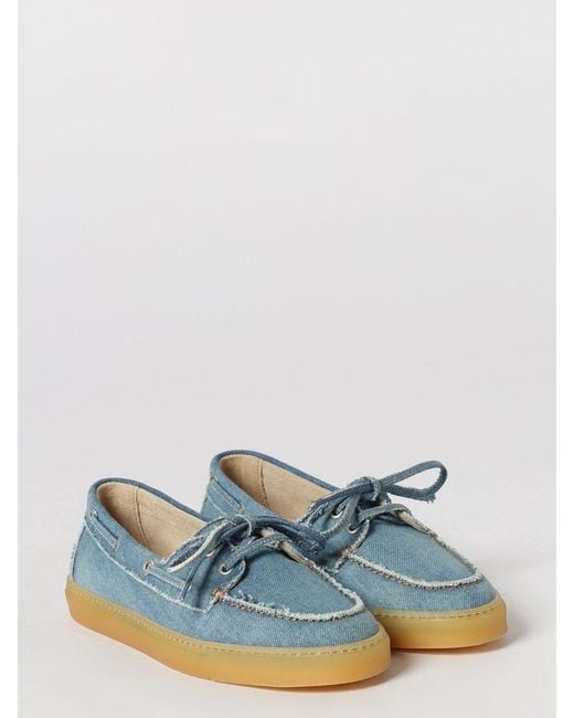 COPENHAGEN Blue Paia Cotton Denim Boat Loafers