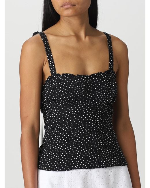 Top Femme Mar De Margaritas en coloris Black