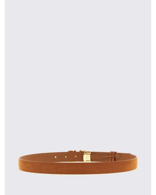 Ferragamo White Gancini Suede Calfskin Belt