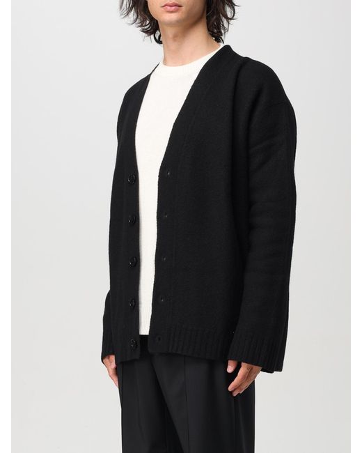 Cárdigan De Lana Jil Sander de hombre de color Black