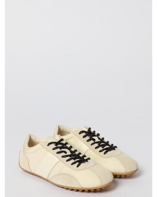 Tod's Natural T-Marathon Suede And Nylon Sneakers