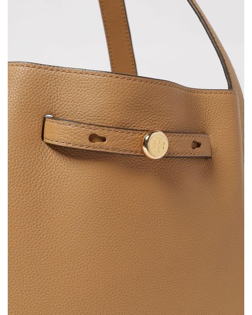 Tory Burch Natural Romy Grained Leather Shopping Bag