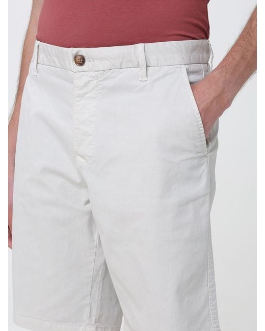 Blauer White Stretch Cotton Chino Shorts for men