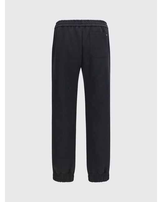 Valentino Blue Cotton Blend Jogging Trousers With Vlogo Signature Detail for men