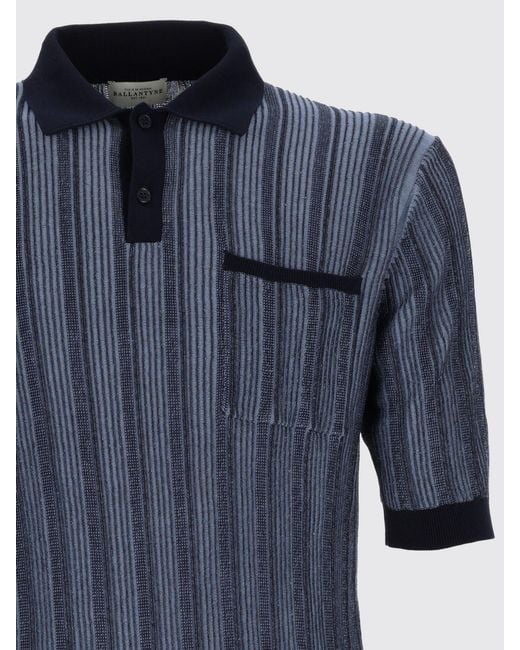 Ballantyne Blue Cotton Polo Shirt for men