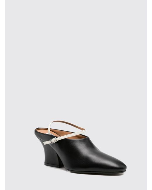 Jil Sander Black Leather Slingback Pumps