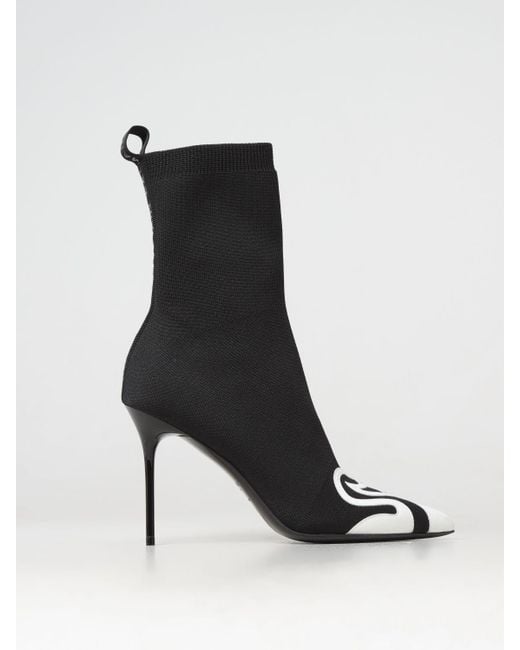 Balmain Black Flat Ankle Boots