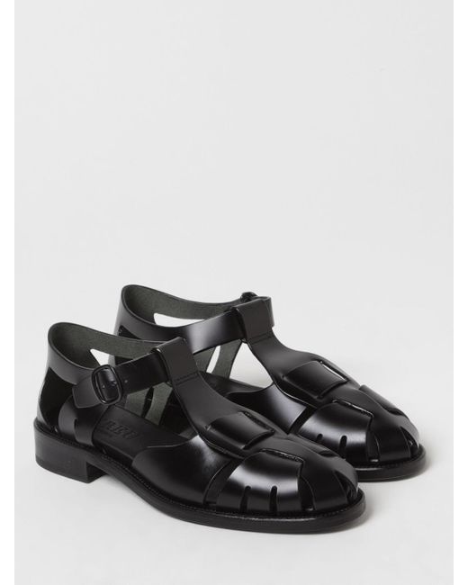 Hereu Black Flat Sandals