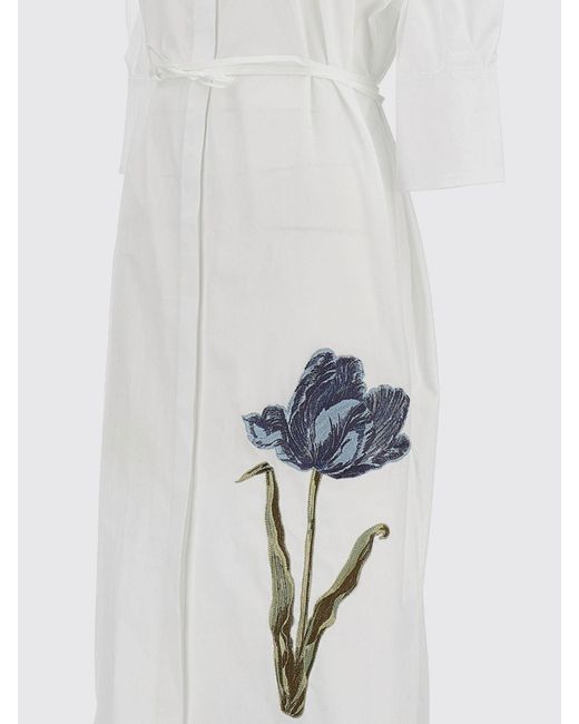 Erdem White Poplin Shirt Dress
