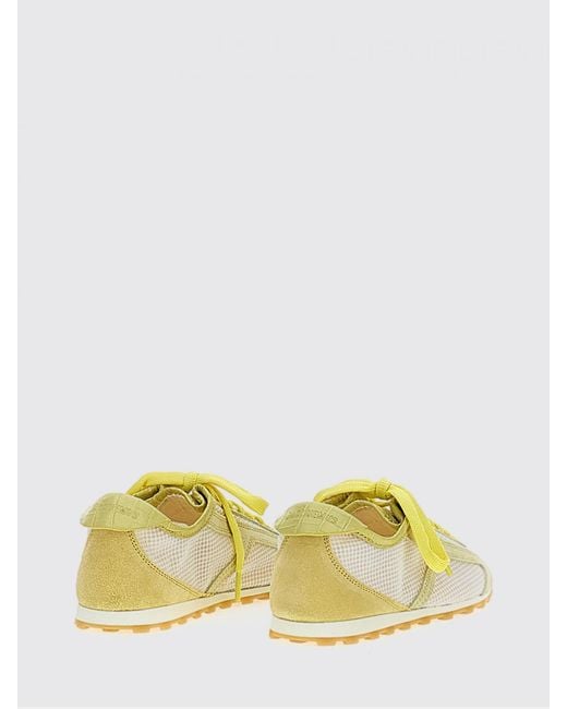 Jacquemus Yellow Les Tennis Mesh And Suede Sneakers