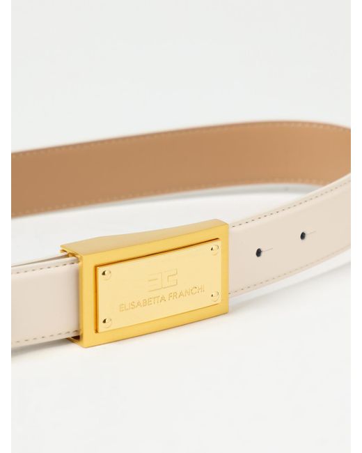 Elisabetta Franchi Natural Belt In Synthetic Leather